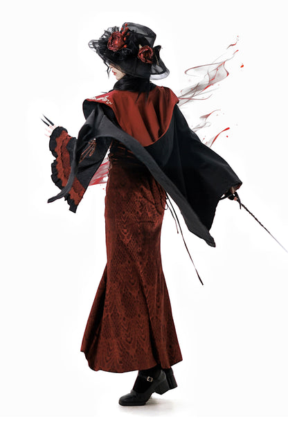 Neu Reservations Style Spirit Red Snake China Kleid