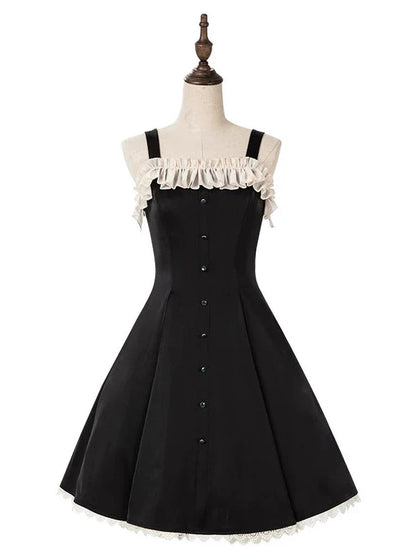 Song Love Elegantes Kleid Kurz/Lang Lolita Reservations Schwarz Piano Satin Sass