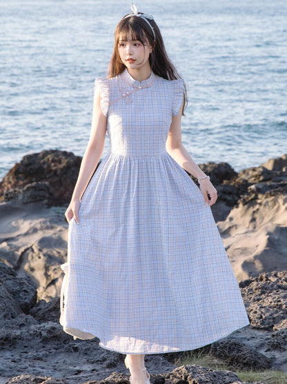 China Blue Color Dress Ice