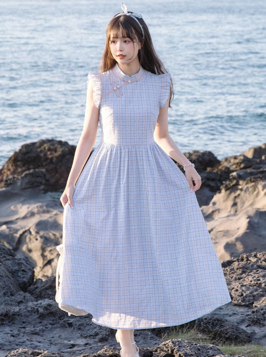 China Blue Color Dress Ice