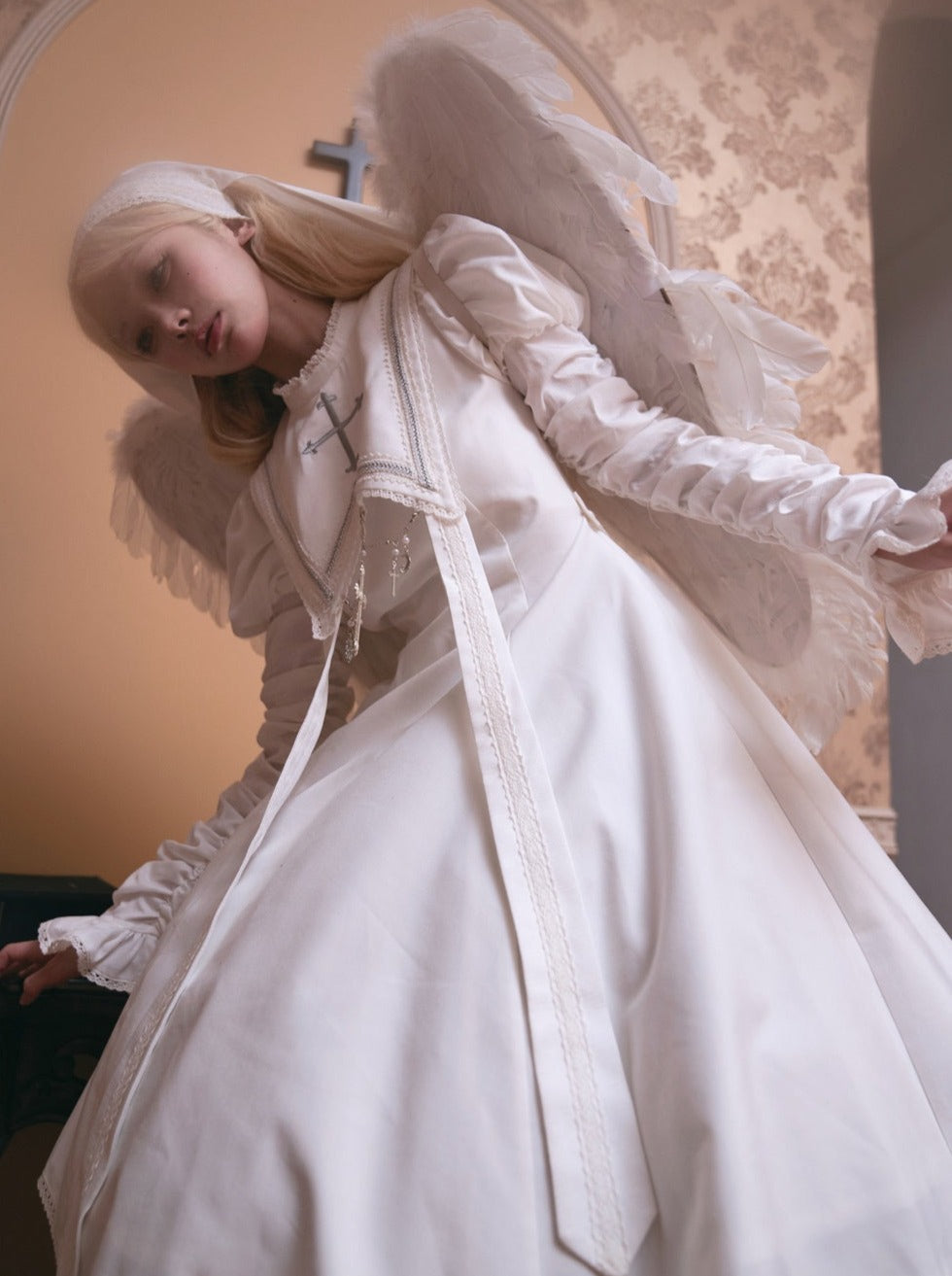 White Cross Moon Lolita Pure Dress