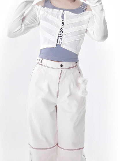 Anzug Farbe Skelett Sommer Jacke Blau Weiß Frische Invasion Sonnenschutz