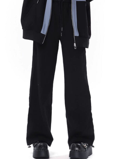 Zip Cami Cross Loose Pants Hoodie Top