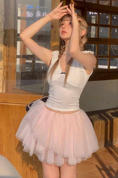 ベストトリムダブルVネックレース