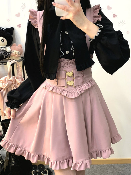 Flir Shoulder Love A-Linien-Rock mit Schnallenriemen