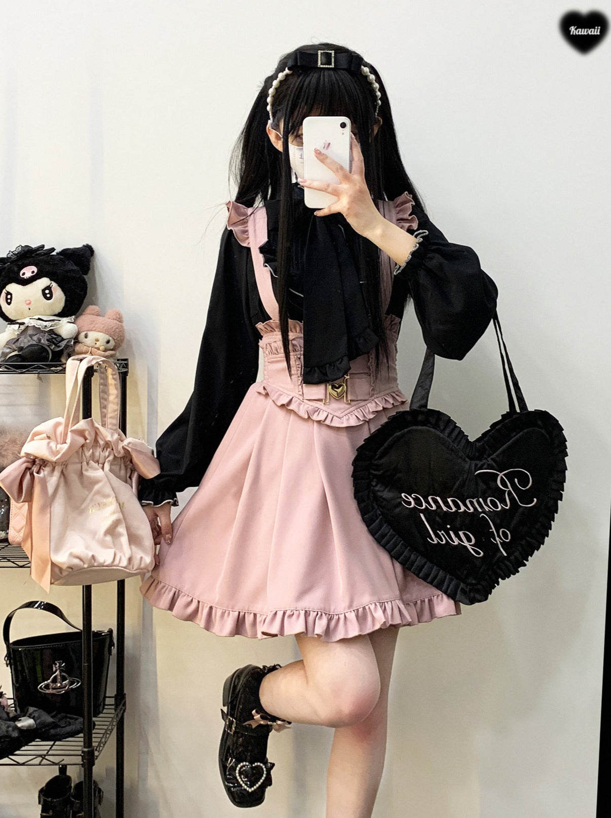 Flir Shoulder Love A-Linien-Rock mit Schnallenriemen