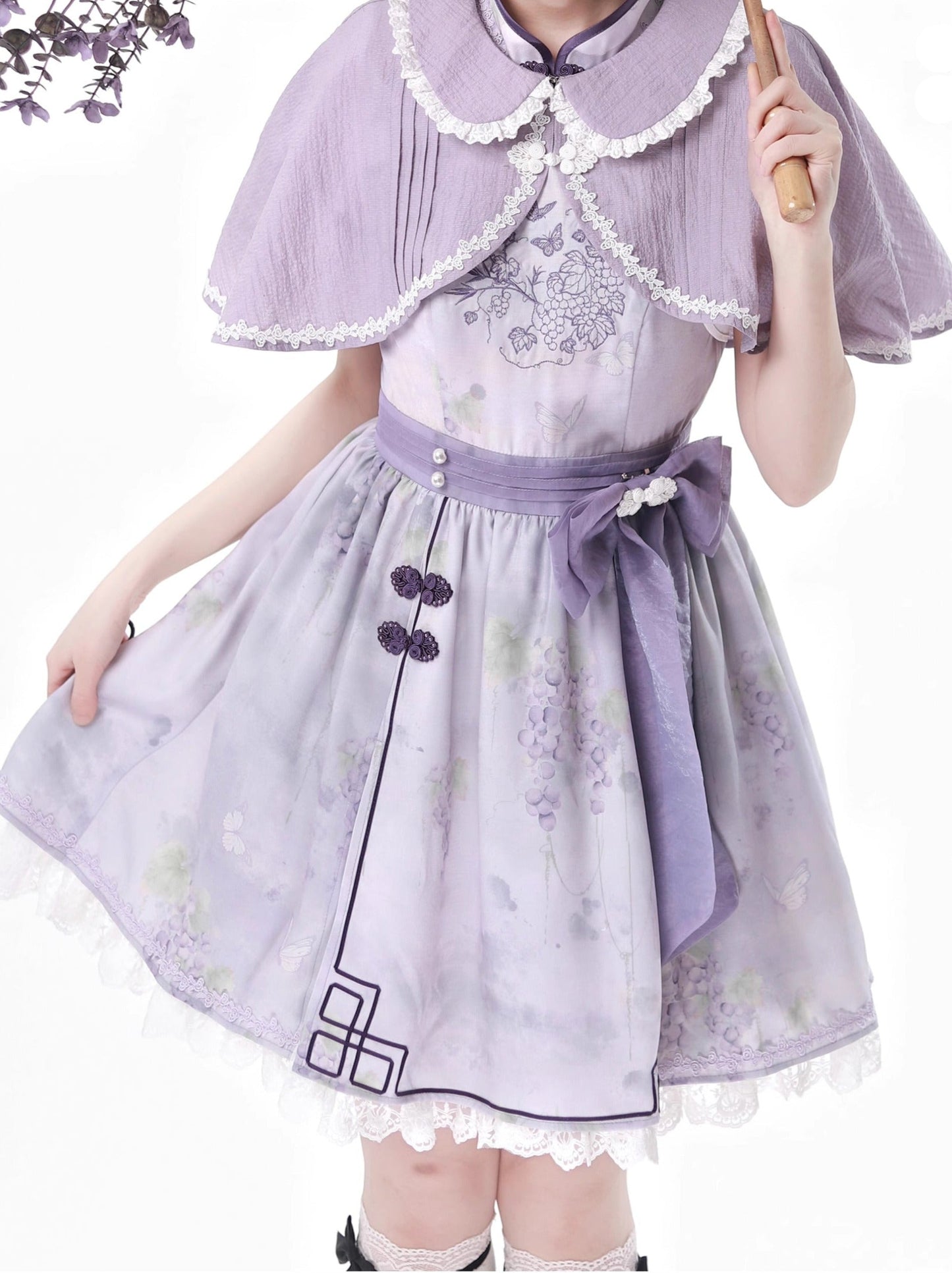 中国パープルニュードリームショールスーツライラック