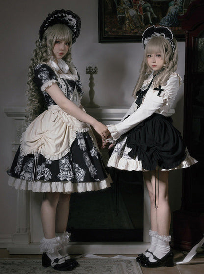 ドレスセット ナイト刺繍人形プリント