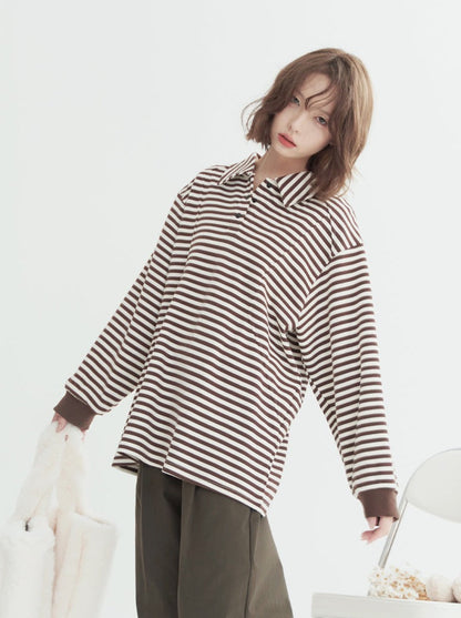 Border Tops Sweet Loose Casual