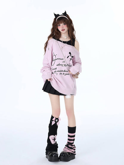 Off-Shoulder Zweiteiler Lazy Cool Faux Top Sweet Girly