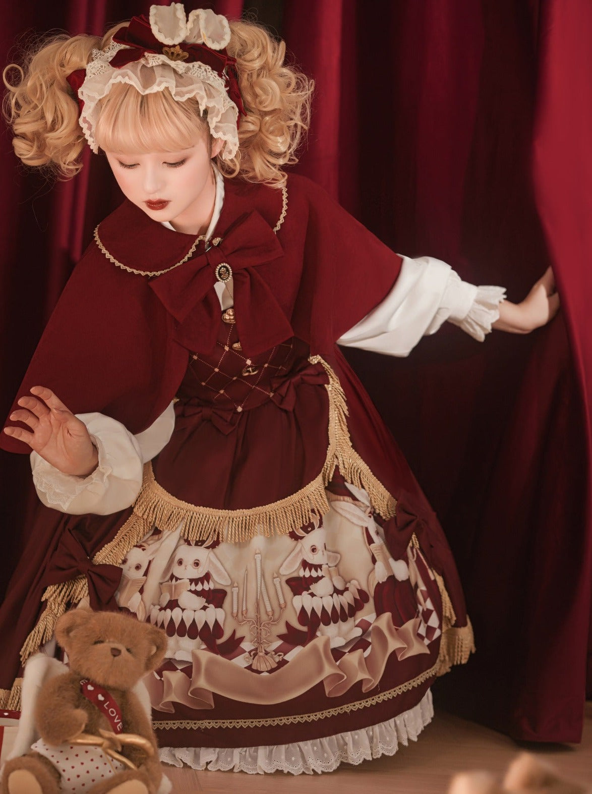 Dress Short Cloak Bunny Elegant