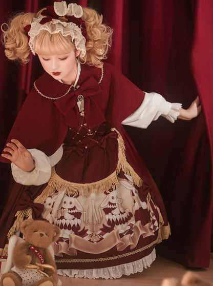 Dress Short Cloak Bunny Elegant