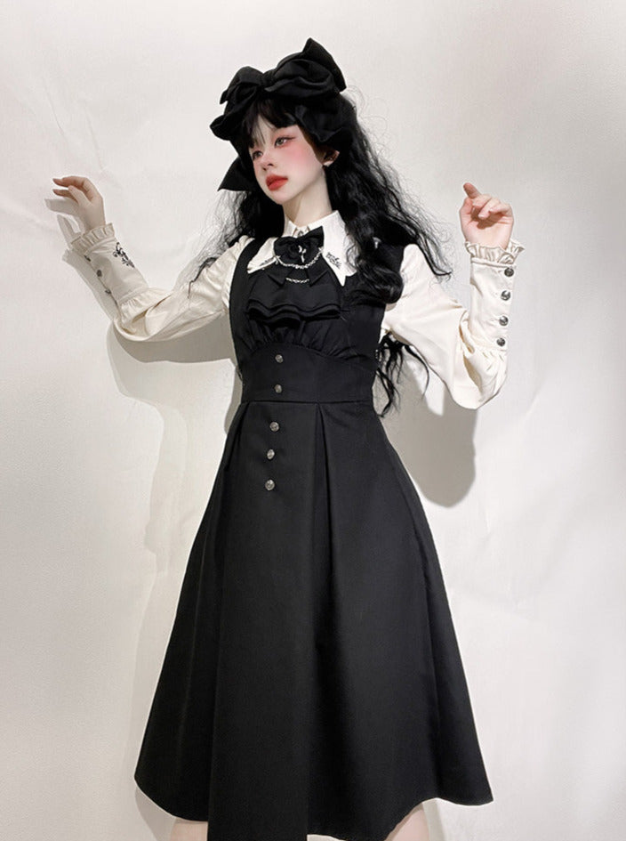 Magic Cloak Prince Shirt Set Suspender Cloak Lolita Dress Nightclaw