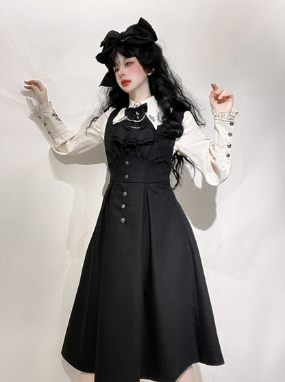 Magic Cloak Prince Shirt Set Suspender Cloak Lolita Dress Nightclaw