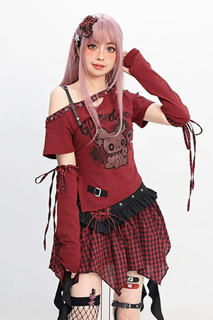 スリムフィットTシャツ+スカート イレギュラーフォルティドール