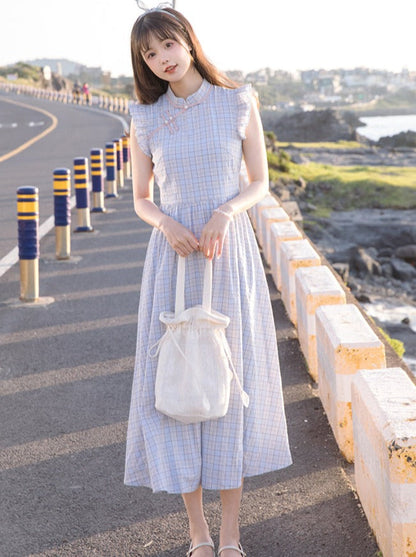 China Blue Color Dress Ice