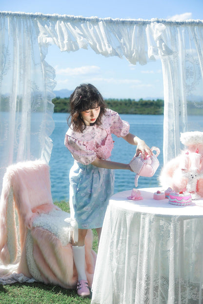 バブルスリーブアイランドスウィートシャツ