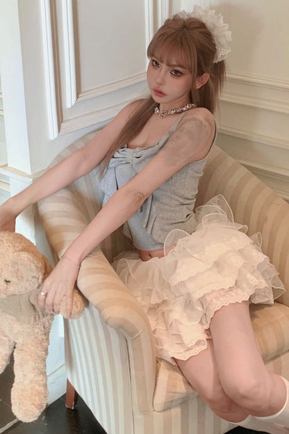 リボンタンクトップフリル