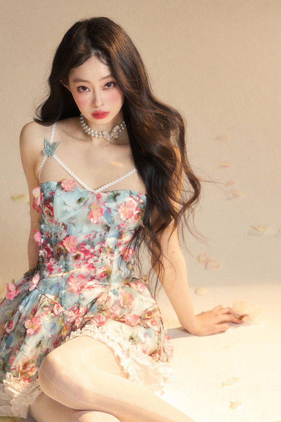 Camisole Blumenprodukt Prinzessin Kleid Malerei Vorbestellung