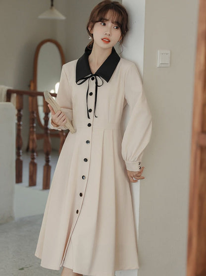 Stil Kleid Französisch Retro Shirt Girly