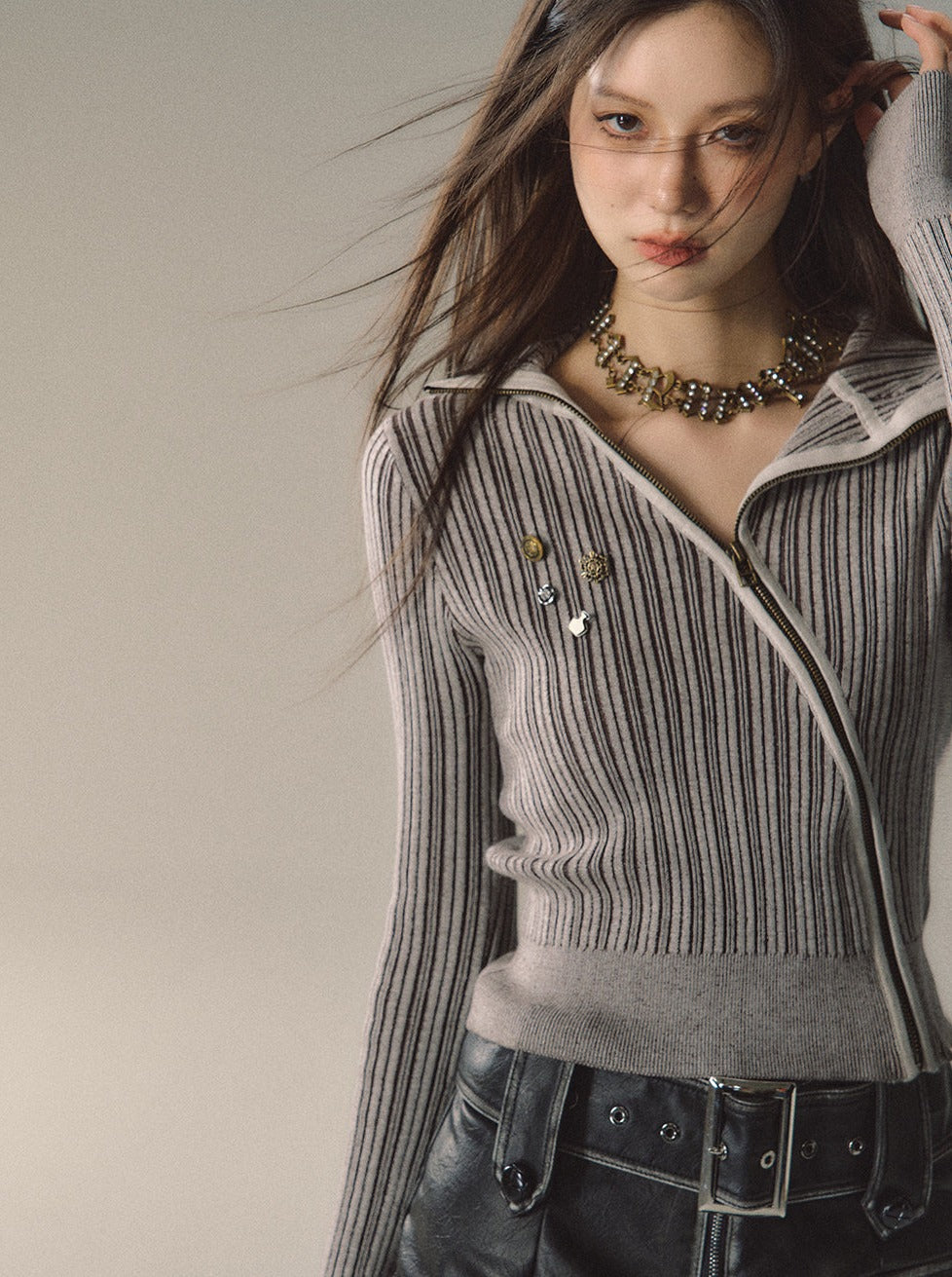 Fit Slim Mode Gestreiftes kurzes Top