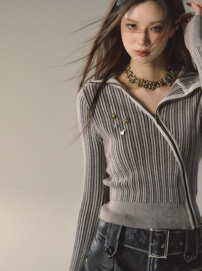 Fit Slim Mode Gestreiftes kurzes Top