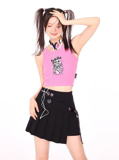 アシンメトリーイレギュラーAラインプリーツスカート