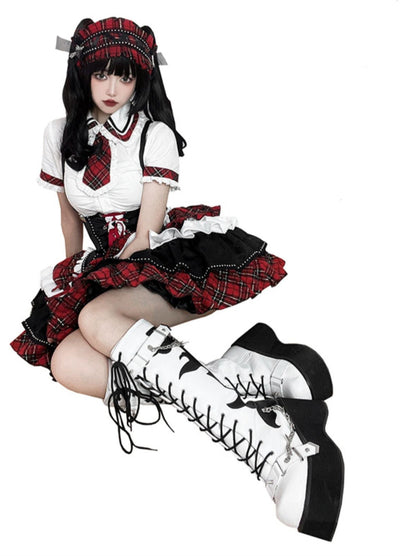 Platform Boots Toe Punk Style Round