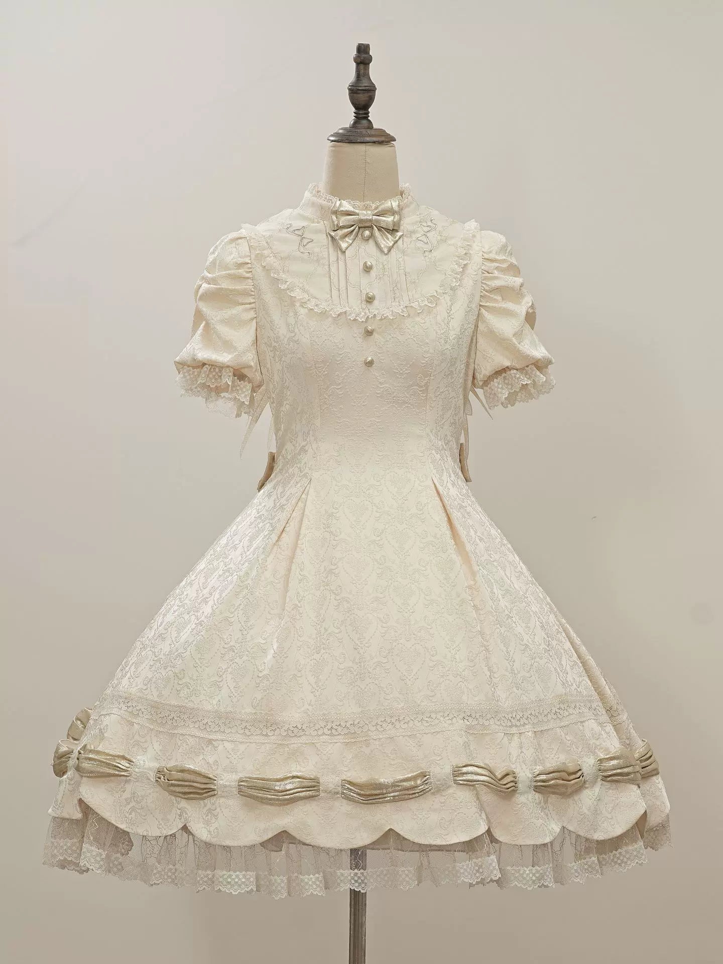 Dream Poem Sweet Classic Lolita OP Dress with Apron Two-Piece
