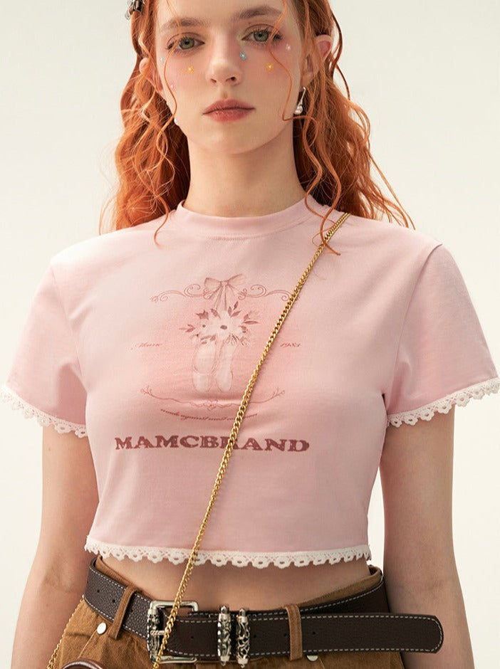 Neck Sweet Round Tops Girly