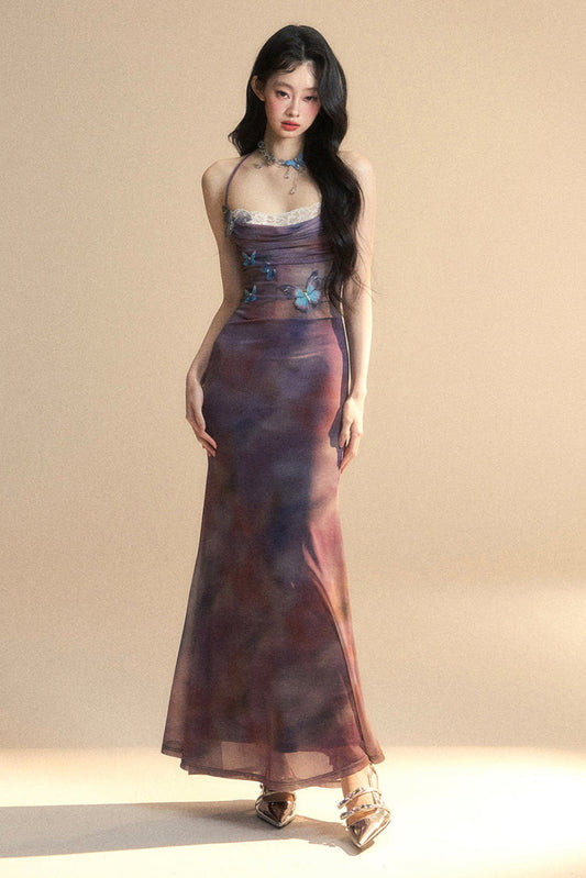 タイトスタイルワンショルダーレースドレス