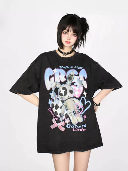 Rabbit T-Shirt Print Dark
