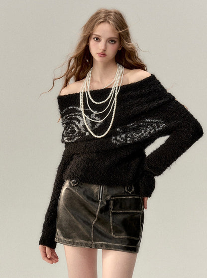 Mode Off-the-Shoulder Rose Top