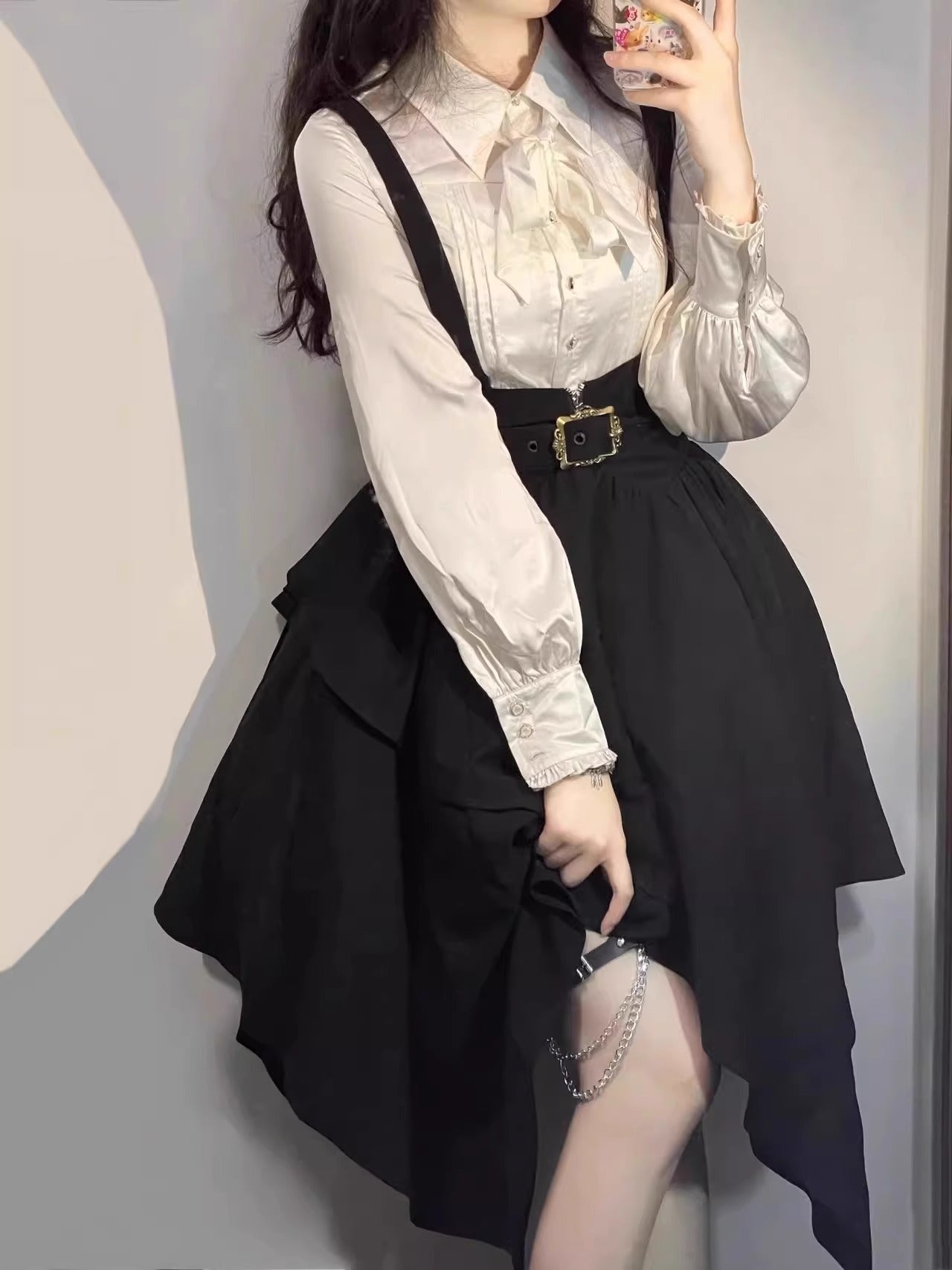 Gothic Pepy Suspender Dress + College Jacket + Taipei Shirt