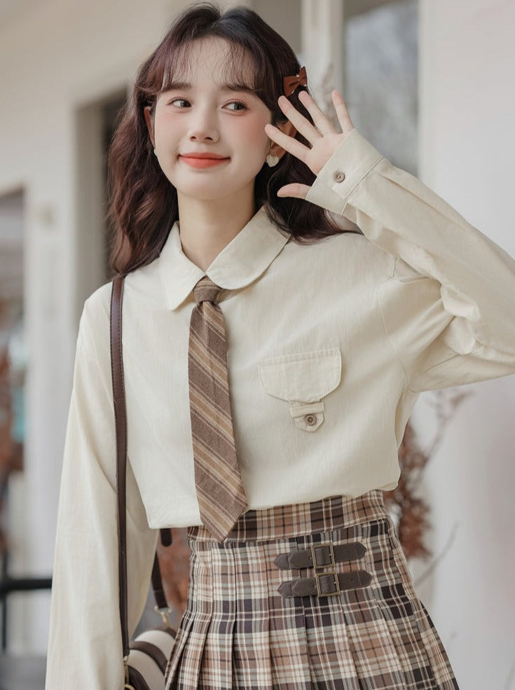 シャツ ワンポイントポケット ゆったり シンプル