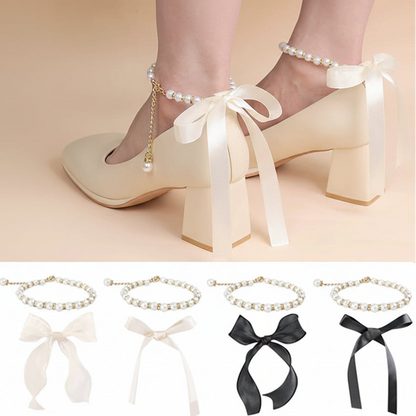Pearl Mary Jane Shoe Straps - Anti-Slip High Heel Chain