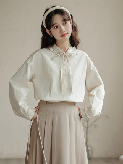 ランタンルーズスリーブブラウスフレンチ