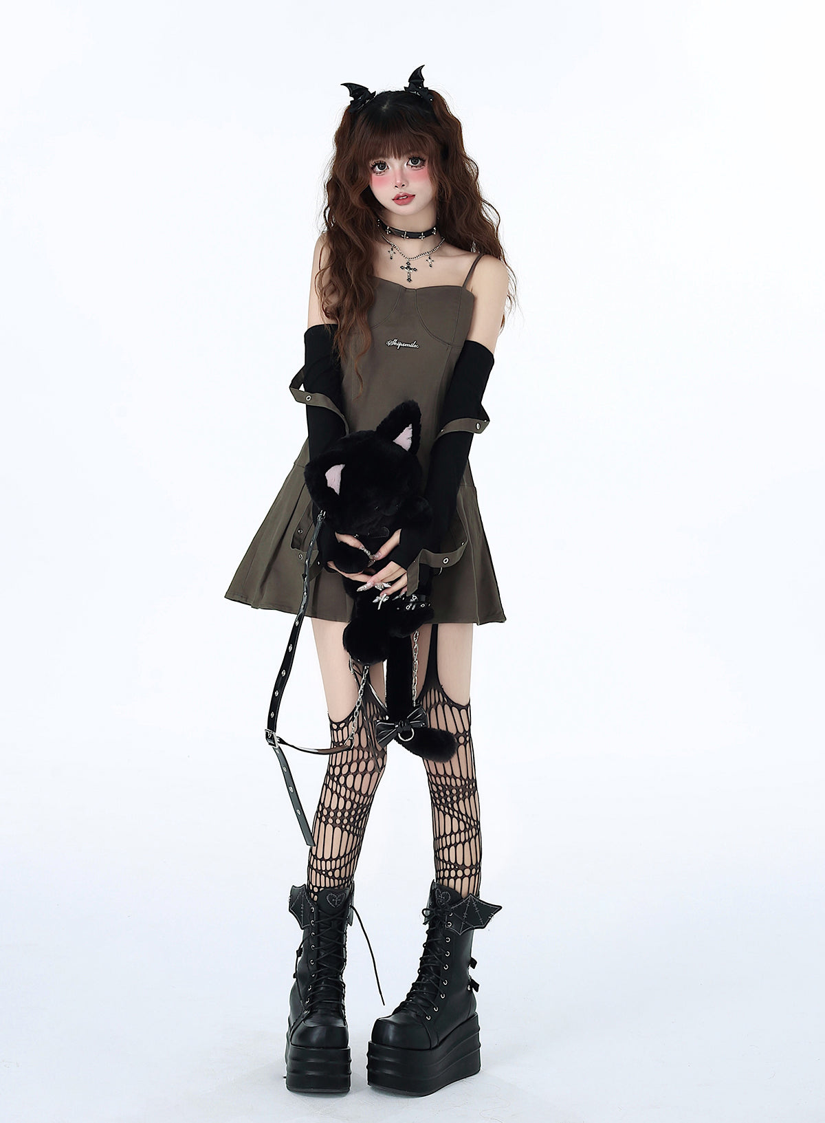 Retro American Sleeves Suspender Hot Girl Dress Design