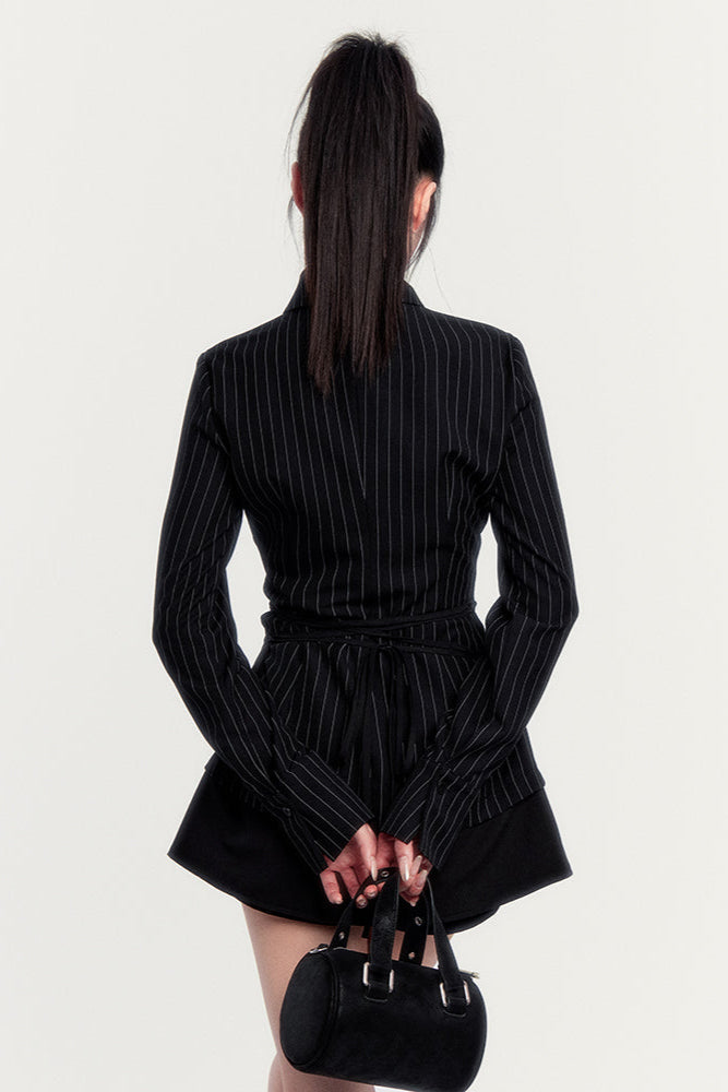 モードストライプシャツスリム