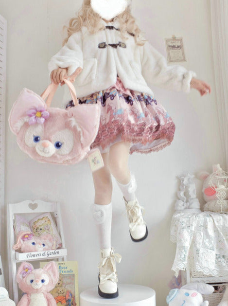 Crown Ribon Short Lolita Rose Boots Night