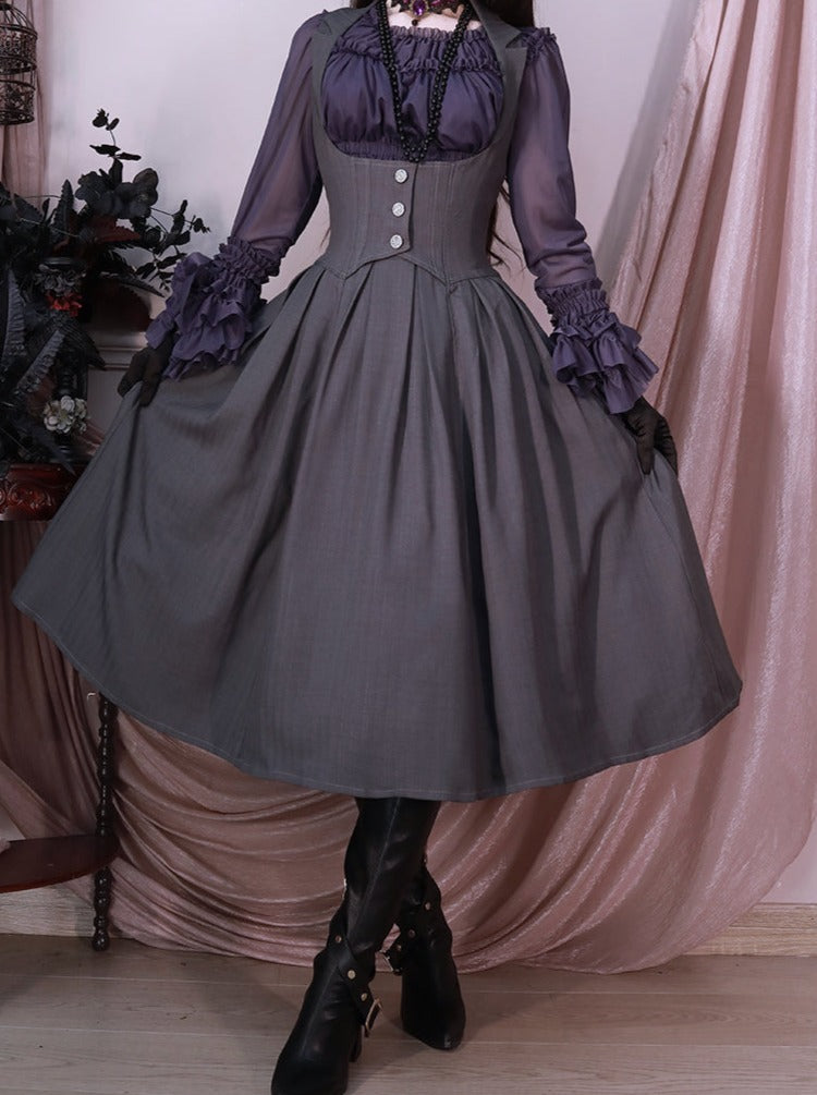 Retro + Brest Rock Klassisch Elegant Shirt Lolita Rüschen Elegant