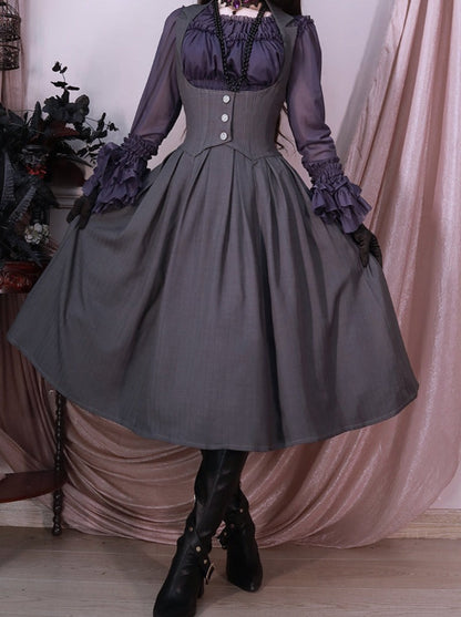 Retro + Brest Rock Klassisch Elegant Shirt Lolita Rüschen Elegant