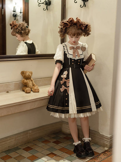 Chocolate Dress Retro Girly Lolita