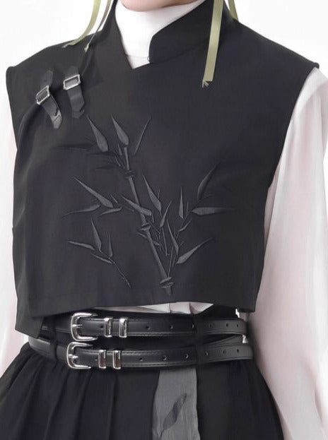 Design Print New Bamboo Schwarz Anzug China Weiß