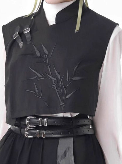 Design Print New Bamboo Schwarz Anzug China Weiß