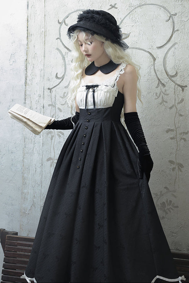 プリンセスブラックジャンパースカートロリータトップレディ+クロップドサイレント