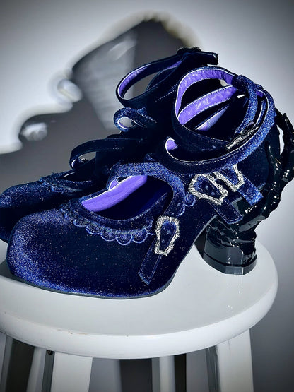 Gothic Dark Lolita Butterfly Bone Sculptural Heel High Heels – Sphenoid