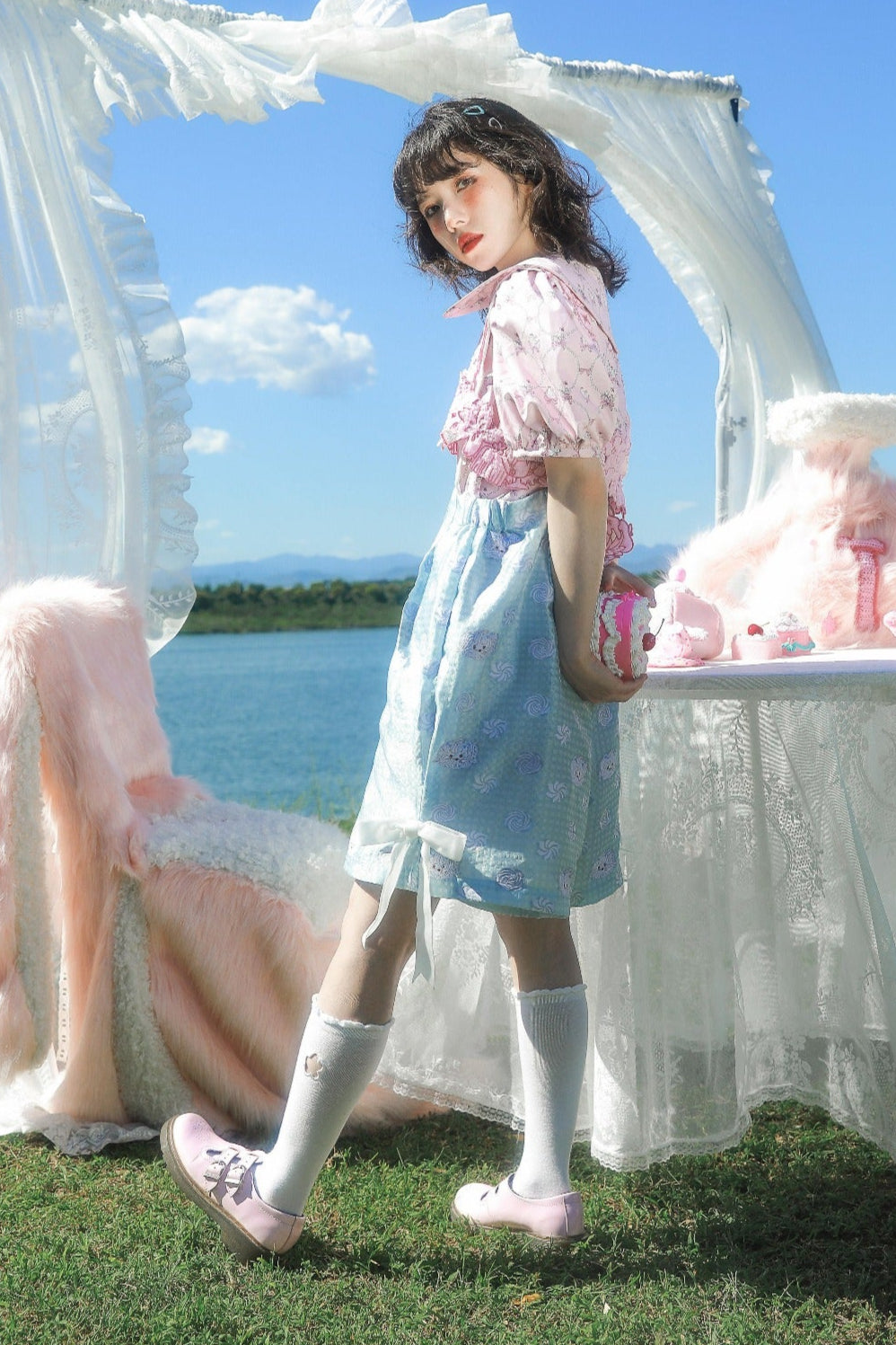 バブルスリーブアイランドスウィートシャツ