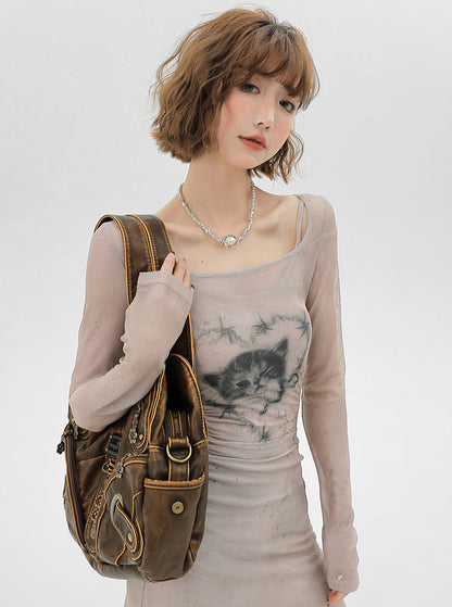 Kleid Katze Pure Dzire Rock Sheer Arab Inner Mesh