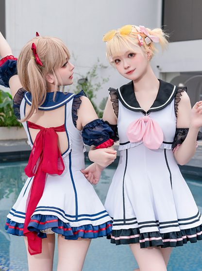 Dress Swimsuit Sailor Frilled Lolita Marine